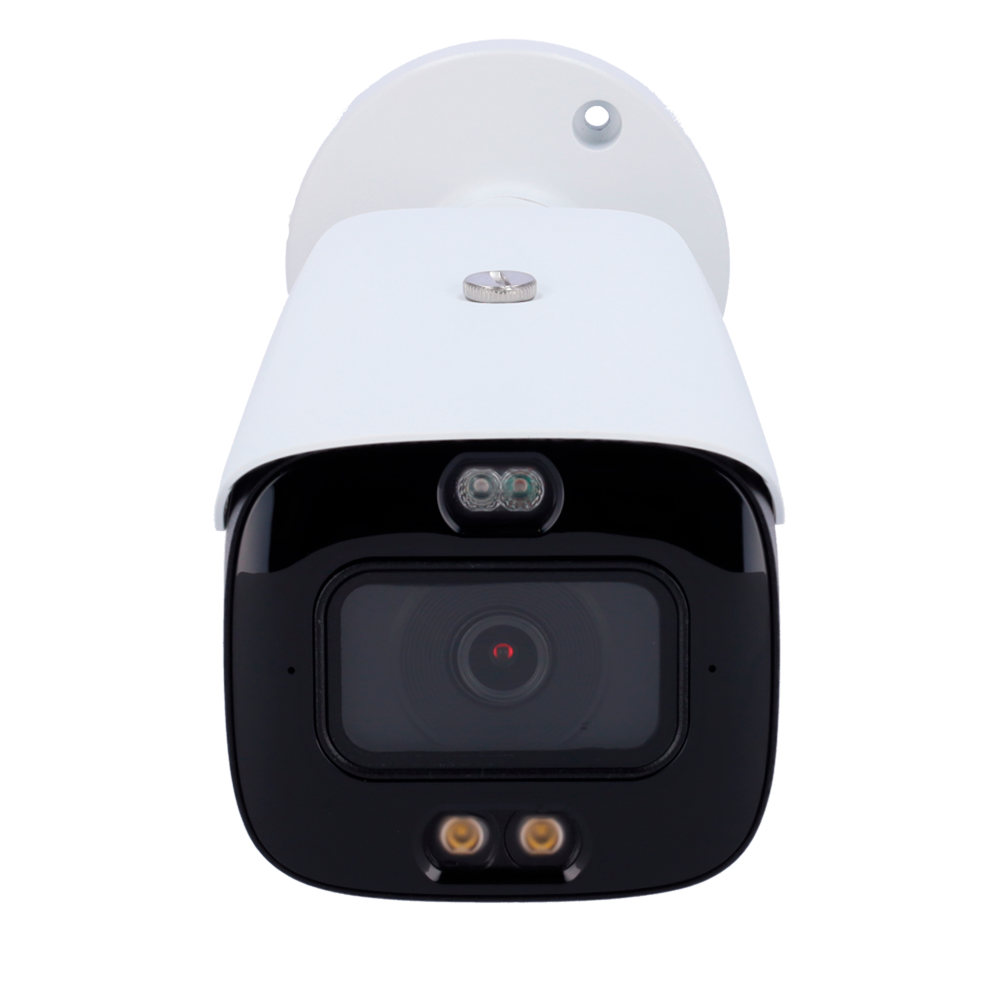 Cámara IP Inteligente Dual Light 4 Megapixels - CMOS progresivo 1/2.7" 4MP - Compresión H.265+ / H.265 - Lente 2.8 mm / Disuasión Activa - MicroSD hasta 256GB - IVS (Protección Perimetral) / SMD 4.0