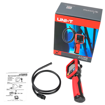 Portable borescope - 640×480 sensor - 1m probe length - 2.4" LCD TFT display