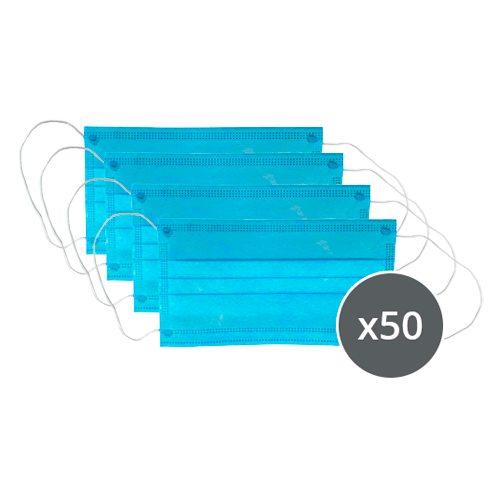 Hygienic mask - Disposable - Adult size - Box of 50 units. - Price per box - Single use / Non-sterile