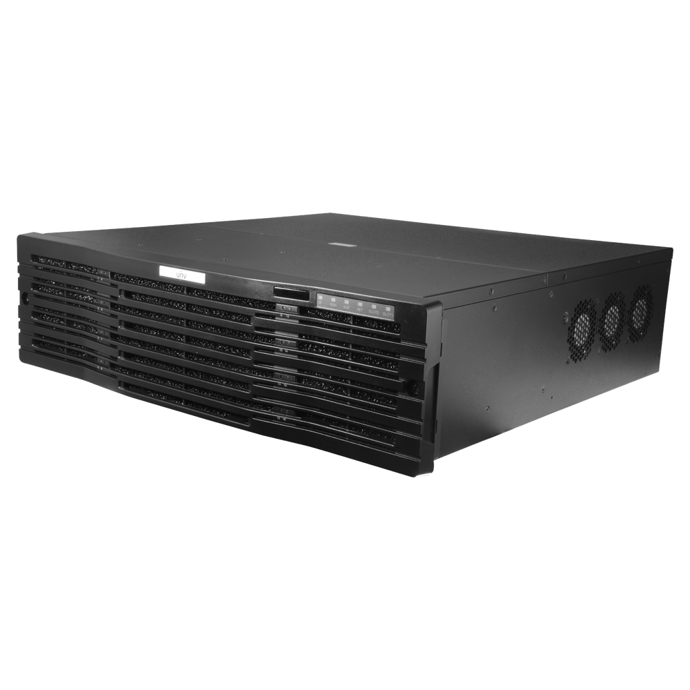 NVR for IP cameras - Pro Range - 64 CH video | 12 Mpx - Supports 2 decoder cards - Bandwidth 384 Mbps - Supports 16 hard drives | RAID