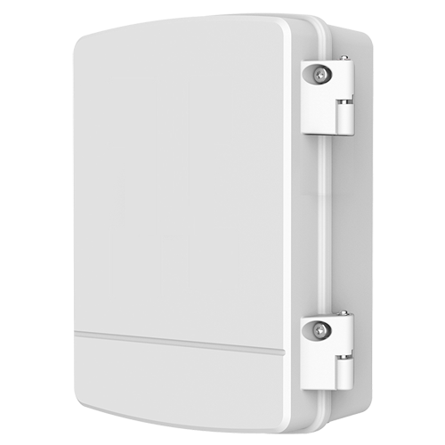 Junction box - Suitable for motorized domes without holes - Made of aluminum alloy and SECC - 297 mm (H) x 248 mm (W) x 107 mm (L) - No holes