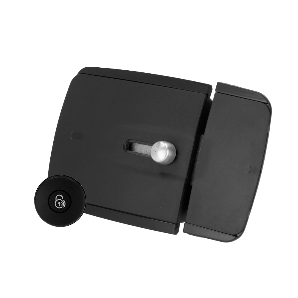 Chiavistello Smart Bluetooth Watchman Door - Installazione invisibile dall'esterno - Utenti ospiti e Registri di accesso - Facile installazione senza manipolazione della porta - Materiale robusto ad alta sicurezza - App gratuita WatchManDoor Home
