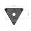 Supporto a parete o palo triangolare - Per esterni - Permette di inserire il cablaggio al suo interno - Colore bianco - Fabbricato in plastica
