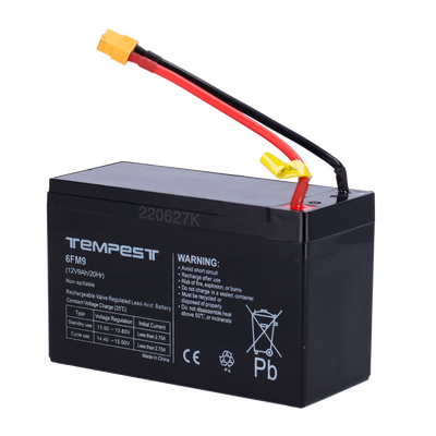 Battery for TEMPEST-BAT300 URFOG - 12V / 9Ah - Special connectors - Easy replacement