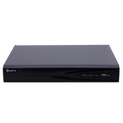 Safire 5n1 Video Recorder - Audio over coaxial cable / PoC power supply - 4CH HDTVI/HDCVI/HDCVI/AHD/CVBS/CVBS/ 4+2 IP - 8 Mpx (8FPS) / 5 Mpx (12FPS) - HDMI 2K and VGA output - Rec. Facial and Truesense