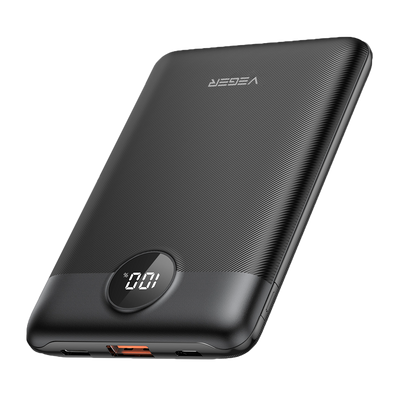 VEGER - External battery - Capacity 10000 mAh - Voltage 3.85 V / Lithium polymer - Nominal capacity 6000 mAh - Power 38.5 Wh