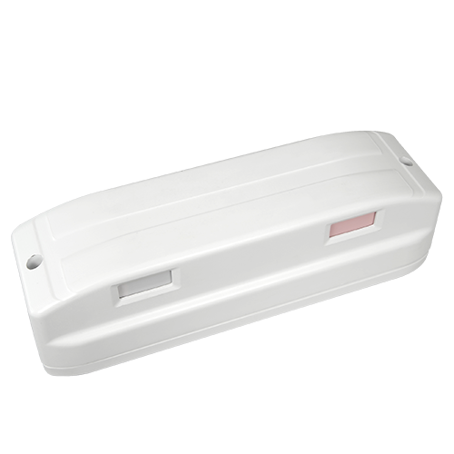 PIR detector - Integrated Ajax transmitter - Curtain type, double PIR on each side - Detection 9m per side - Distance in open space 1600m - Outdoor use