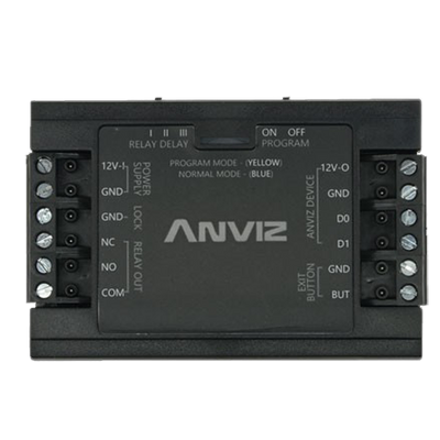 Controller indipendente ANVIZ - per installazioni automatiche - Entrata ANVIZ Wiegand e pulsante - Uscita relay NO/NC - controllo diretto della serratura - Alimentazione DC 12 V