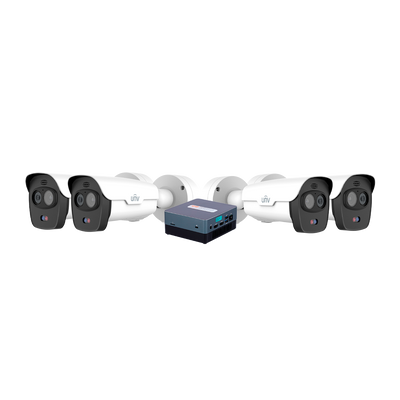 Kit Videologic VLN-IALITE-2+2 - Include 4 canali IA espandibili a 6 - Risoluzione max CIF - Non include modulo di uscita - 4 x telecamere Uniview UV-TIC2621SR-F3-4F4AC-VD