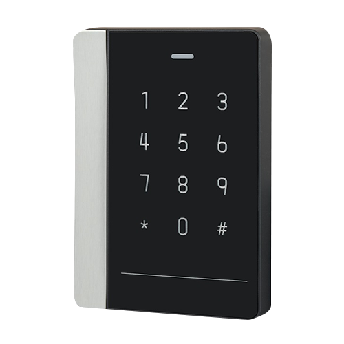 Lector de acceso - Acceso mediante tarjeta MF y teclado - Indicador LED y acústico - Wiegand 26/34 - Compatible con Safire - Apto para interior