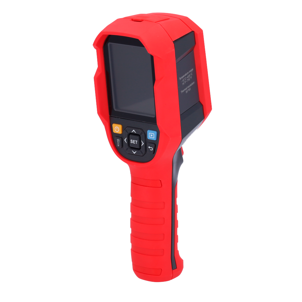 Telecamera termografica portatile - Misurazione della temperatura in tempo reale - Risoluzione termica 80x60 | Precisione ±2ºC o ±2% - Misurazione della temperatura sul volto a 1.5 m - Notifica acustica per eccesso di temperatura - Monitoraggio su monitor