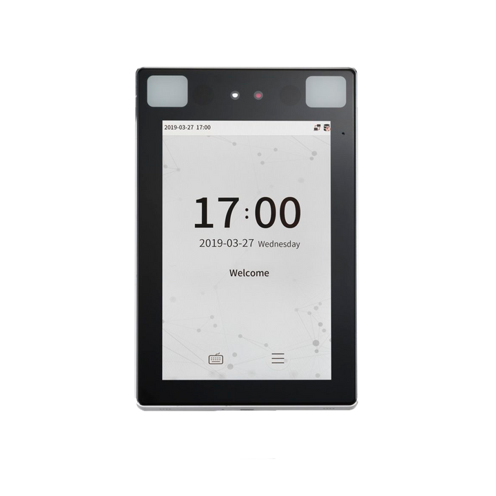 Controllo accessi e presenza IP68 - Riconoscimento facciale, del palmo della mano, scheda EM e PIN - 30.000 volti | 1.000.000 registri - 8" IPS touch | TCP/IP, WiFi, RS485 e Wiegand - Soft. Accessi: ZKBioCV - Soft. Presenza: ZKBioTime8 | GoTimeCloud