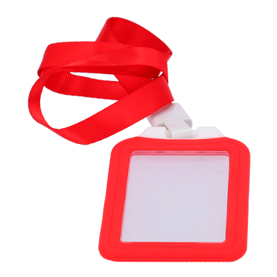 Portatarjetas - Disposición vertical - Láminas protectoras de plástico - Fabricado en silicona - Color rojo