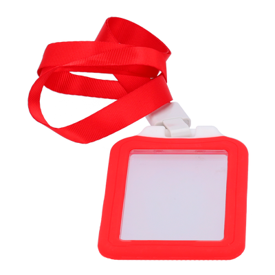 Tarjeta holder - Vertical arrangement - Protective plastic sheets - Made in silicone - Red color