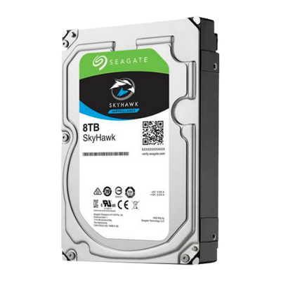 Seagate Skyhawk hard drive - 8 TB capacity - SATA 6 GB/s interface - Model ST8000VX004 - Special for video recorders - Alone or installed on DVR