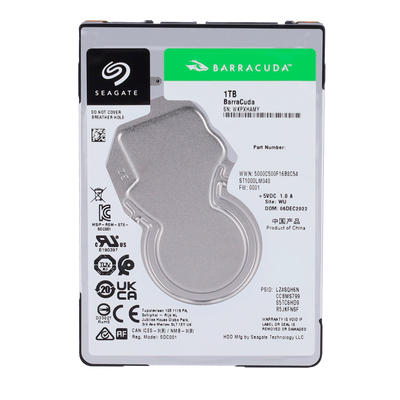 Seagate Hard Disk - 1 TB capacity - 2.5" model [%VAR%] - SATA 6 Gb/s interface - Special for CCTV - Stand alone or installed on DVR