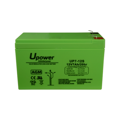 Upower - Rechargeable battery - AGM lead-acid technology - Voltage 12 V - Capacity 7.0 Ah - 93.5 x 151 x 65 mm / 2180 g - For backup or direct use
