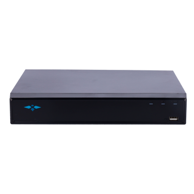 Grabador de vídeo IP WizSense AI X-Security - Vídeo IP de 4 canales | 4 CH PoE - Resolución máxima de grabación 12 Mpx - Ancho de banda 80 Mbps - Salida HDMI Full HD y VGA - Permite 1 disco duro