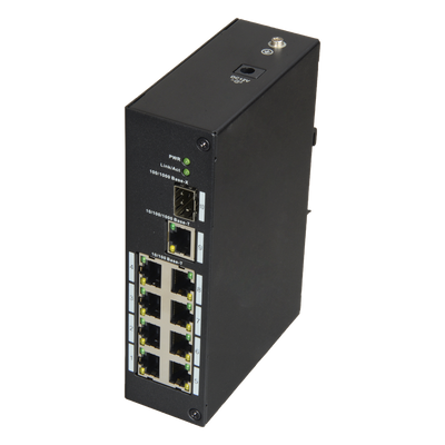 X-Security - Switch de Escritorio - 8 Puertos RJ45 + 1 GIGA Uplink + 1 SFP - Velocidad 10/100 Mbps - Plug &amp; Play - Tecnología de ahorro de energía