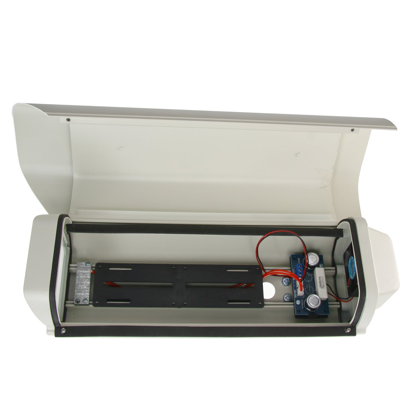 Caja protectora - Aleación de aluminio - Resistente al agua - Ventilación y calefacción DC 12 V - Soporte incluido - Máxima calidad y protección