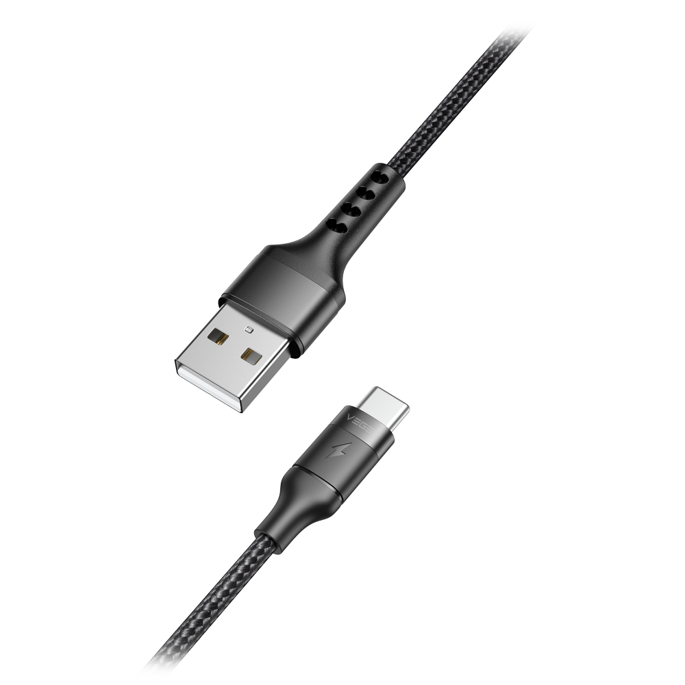 Veger - Cable USB  - USB-A a USB-C - Capacidad de carga 100 Max - Voltaje 5V5A - Longitud máxima 120cm