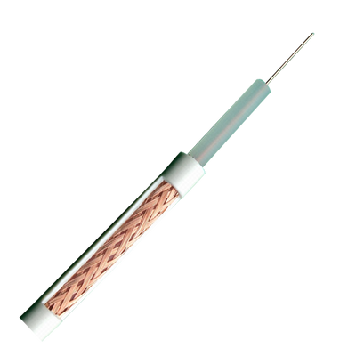 Cable coaxial RG59 - Vídeo - Bobina de 100 metros - Cubierta blanca - Diámetro exterior 6,0 mm - Bajas pérdidas