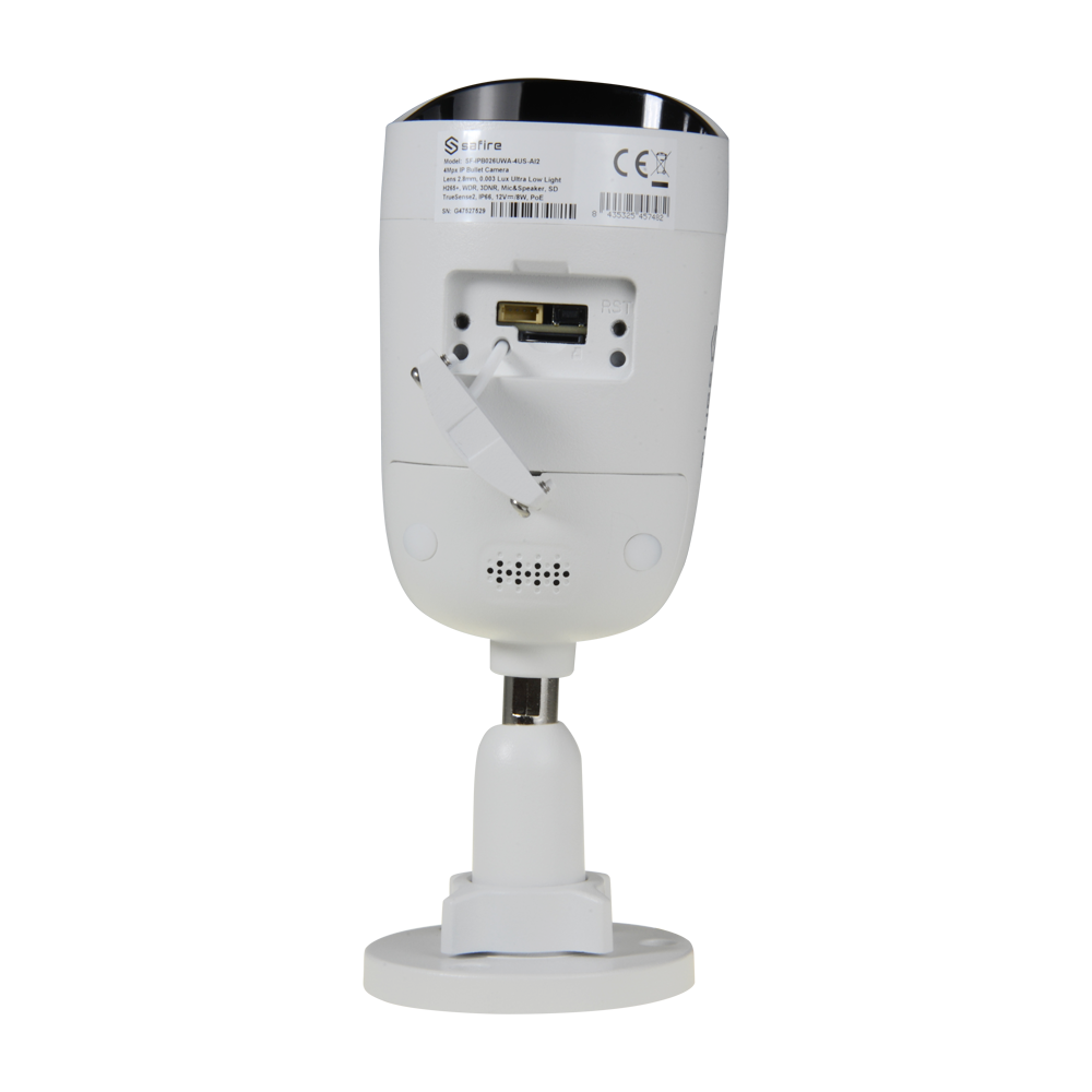 Camera IP 4 Mpx - 1/4" Ultra Low Light sensor - H.265+ | Lente 2.8 mm | WDR | IR 40 m - Microfono | Altoparlante | Allarme | Luce con funzione deterrente - Truesense2: Miglioramento del filtro per i falsi allarmi - Face Capture