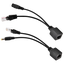 Passive PoE Injector and Splitter - Requires the use of the included pair - Input and output up to 48 V - RJ45 connectors and power connector - Up to 100 meters UTP - Black color