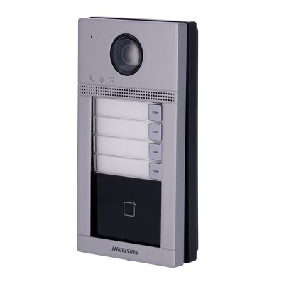 WiFi IP video monitor 4 apartments - 2 Mpx camera | Two-way audio - Opening with MF sound | 2 relays - Mobile app with or without monitor - Suitable for exterior IP65 | IK08 - Installation set | PoE