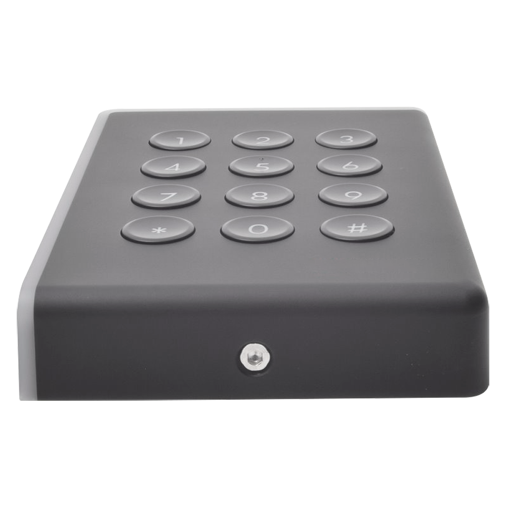 Lector de acceso - Acceso mediante PIN y tarjeta MF - Indicador LED y acústico - Wiegand 26/34 - Compatible con Safire - Apto para exterior IP65