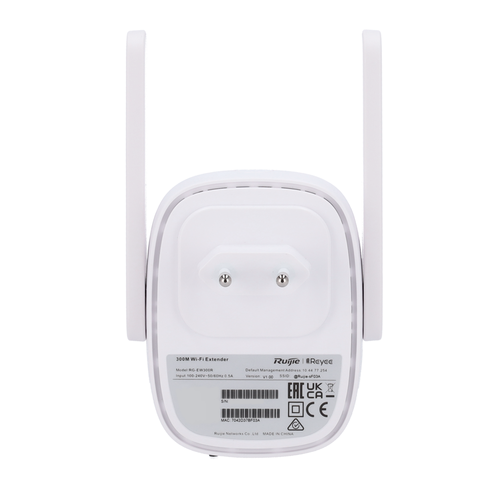 Reyee Wi-Fi Extender - 1 Porta RJ45 10/100Mbps - Wi-Fi 4 Banda 2.4GHz - Gestione Remota tramite Cloud - Controllo Parentale, Rete Guest, Roaming - Piccolo ufficio / Ufficio domestico