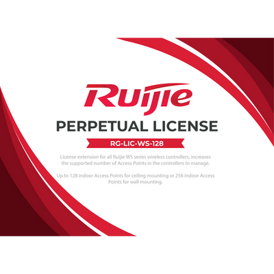 Licenze per i controller Ruijie serie WS - Aumenta il numero di AP gestibili - Fino a 128 AP standard o 256 AP a parete - Invio tramite mail - Licenza perpetua senza rinnovo
