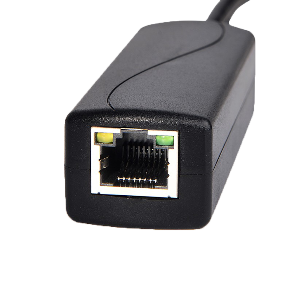 PoE Splitter
 - Para cámaras IP no PoE
 - Entrada RJ45 (PoE) / Salida RJ45 y jack - Velocidad 10/100/1000Mbps - Potencia máx 30 W / DC 12 V / 2A - PoE IEEE802.3af / PoE IEEE802.3at