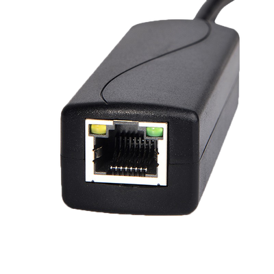 PoE Splitter - Per telecamere IP no PoE - Ingresso RJ45 (PoE) / Uscita RJ45 e jack  - Velocità 10/100Mbps - Potenza massima 30 W / DC 12 V / 2A - PoE IEEE802.3af / PoE IEEE802.3at