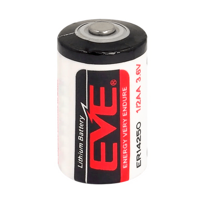 EVE - Pila 1/2 AA / ER14250 - Voltaggio 3.6 V - Litio - Capacità nominale 1200 mAh - Compatibile con i prodotti a catalogo
