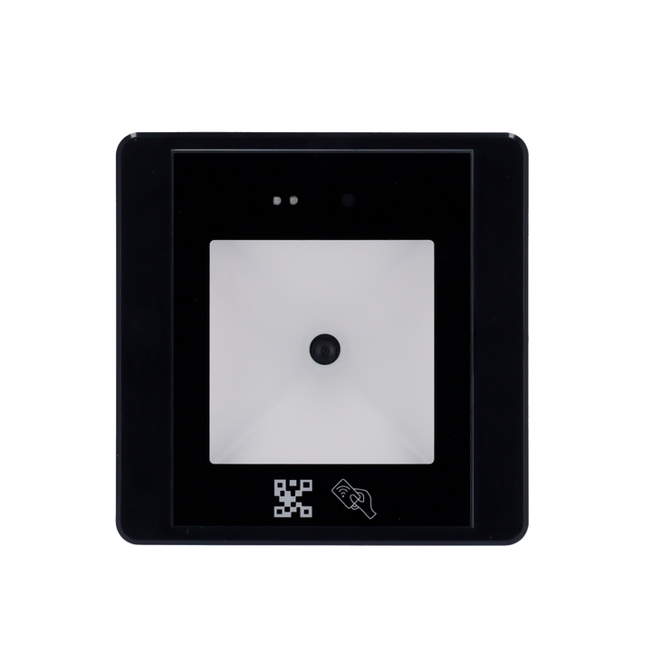 Access reader - Access via MF card and QR - LED and audible indicator - Wiegand 26/34 - Compatible with Safire - Suitable for indoors