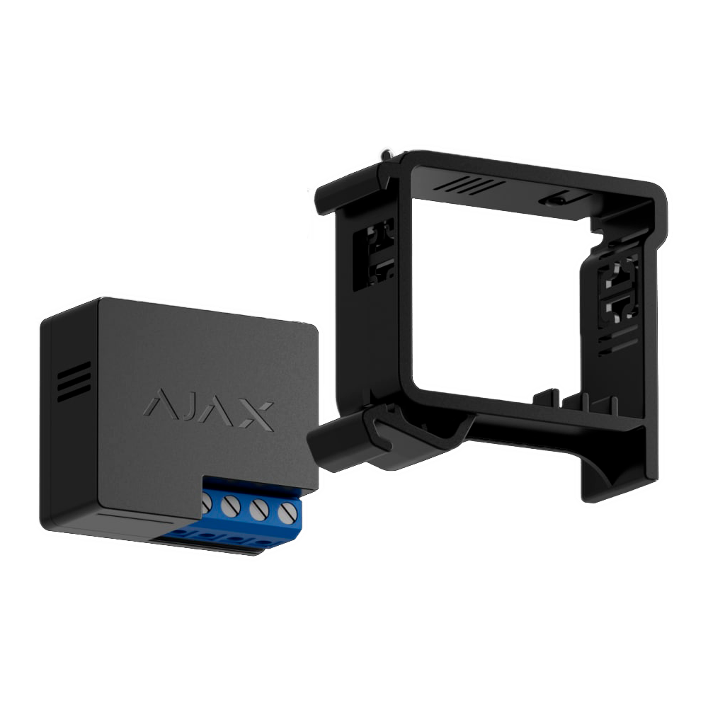 Staffa per guida DIN - Compatibile con AJ-RELAY - Compatibile con AJ-WALLSWITCH - Colore nero - Innowatt