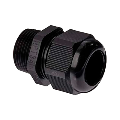 Waterproof fitting - Plastic - Diameter 13~18mm - IP68 - Black color