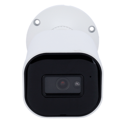 Safire Smart - Cámara Bullet IP con Inteligencia Artificial gama E1 - Resolución 4 Megapíxeles (2566x1440) - Lente de 2,8 mm | Entrada de audio | IR 30m - IA: Clasificación de personas y vehículos - Resistente al agua IP67 | PoE (IEEE802.3af)