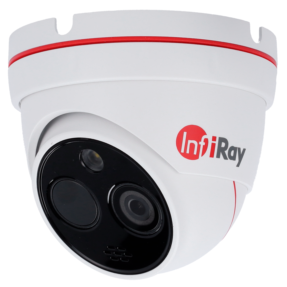 Telecamera termica IP InfiRay FD2 serie - Sensore termico VOx FPA 256x192 12μm | Ottica 7mm - Sensore visibile 1/2.8" CMOS | 5Mpx | Ottica 8mm - Sensibilità termica ≤40mK - Intervallo di misurazione della temperatura -20ºC~550º/±2ºC o ±2% - Rilevamento pr