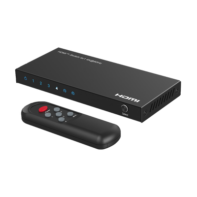 HDMI Switch - 4 Ingressi HDMI - 1 Uscita HDMI - Risoluzione 4K@60Hz - Tastiera - Controllo con telecomando a distanza