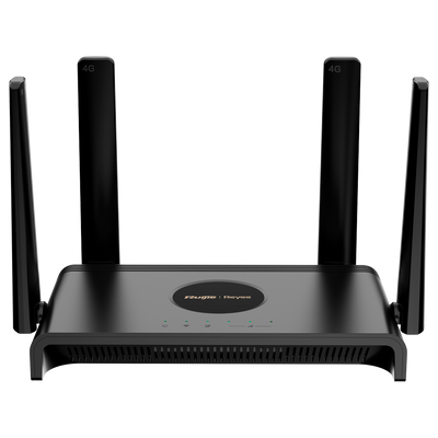 Reyee Router 4G SOHO - 4 puertos Ethernet RJ45 Fast Ethernet - 4G (LTE) Cat 4 hasta 150Mbps - Ranura tarjeta Micro-SIM - Wi-Fi 802.11b/g/n 2.4GHz - Plug and Play