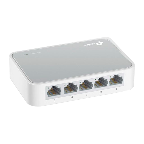 TP-LINK - Switch da tavolo - 5 porte RJ45 - Velocità 10/100 Mbps - Plug and Play - Tecnologia a risparmio energetico