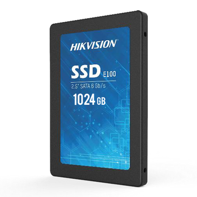 Hikvision SSD 2.5" hard disk - 1024GB capacity - SATA III interface - Writing speed up to 500 MB/s - Long life - Ideal for video surveillance