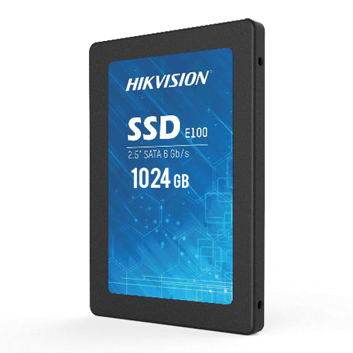 Hikvision SSD 2.5" hard disk - 1024GB capacity - SATA III interface - Writing speed up to 500 MB/s - Long life - Ideal for video surveillance
