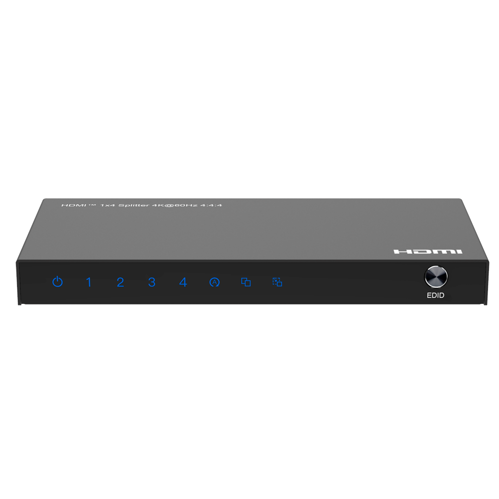 HDMI Splitter - 1 Input - 4 Outputs - Resolution up to 4K@60Hz - EDID Settings