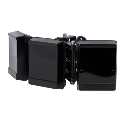 Infrared focus 100~160m - Illumination by LEDs of 850 nM - 18 IR LED lamps - Haz opening 15°~45º - Adjustable intensity and shade - Waterproof IP66, IK10