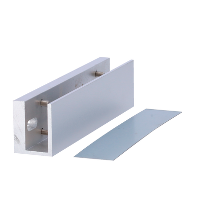 Perfil en U para ventosas - Compatible con YF-180XX - Abre tanto exterior como interiormente - Para puertas de cristal sin marcar - Espesor de cristal entre 8-15 mm - Fabricado en duraluminio