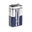 Panasonic - Pila PP3 / 6LR61 - Voltaggio 9.0 V - Alcalina - Capacità nominale 510 mAh - Compatibile con i prodotti a catalogo