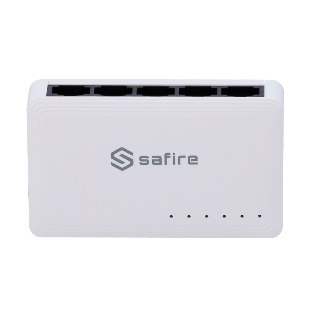 Safire - Switch da tavolo - 5 porte Gigabit - Velocità 10/100/1000 Mbps - Plug & Play - Tecnologia di risparmio energetico